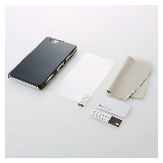 【XPERIA Z1 f ケース】薄型カバーセット(クリアブラック)goods_nameサブ画像