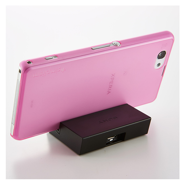 【XPERIA Z1 f ケース】薄型カバーセット(クリアブラック)goods_nameサブ画像