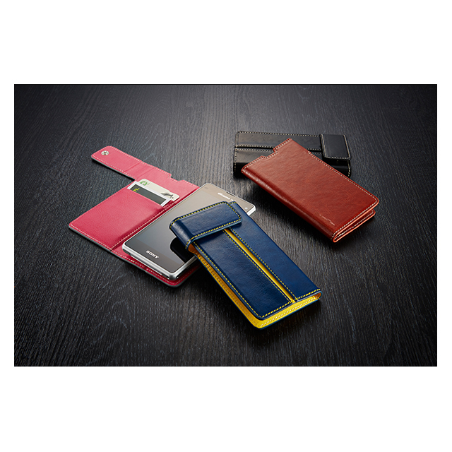 【XPERIA Z1 f ケース】フリップノートスタイルケース (ブラック)goods_nameサブ画像