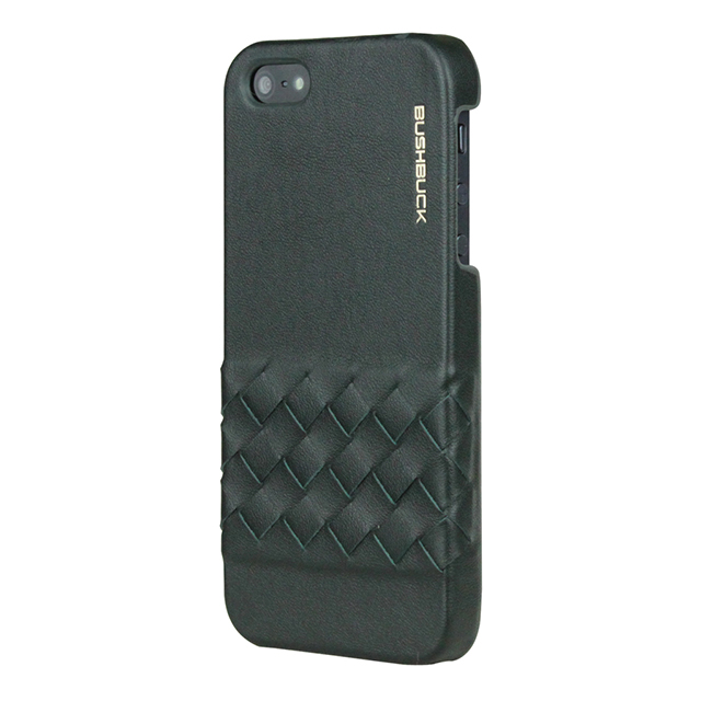 【iPhoneSE(第1世代)/5s/5 ケース】イントレチャート編み込み柄本革ケース Elegant Genuine Leather Case グリーン IP5ETGNサブ画像