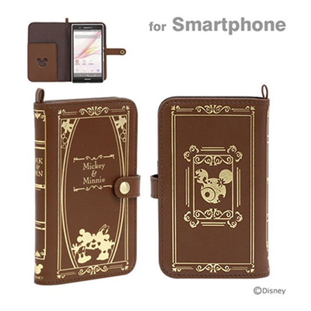 【マルチ スマホケース】ディズニーキャラクター/Old Book Case for スマートフォン(ミッキー＆ミニー)goods_nameサブ画像