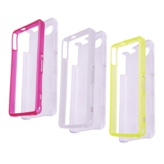 【XPERIA Z1 f ケース】Hybrid Tough Naked Case, Clear/Clearサブ画像