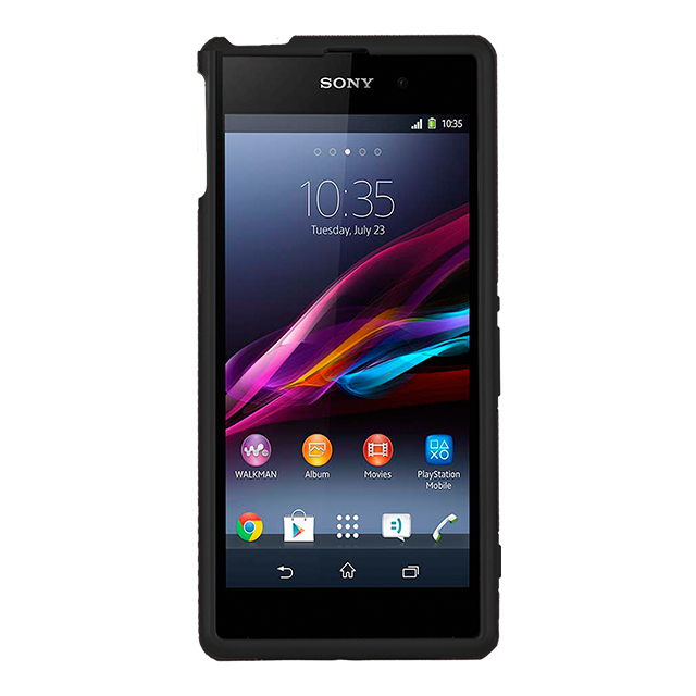 【XPERIA Z1 f ケース】Hybrid Tough Case, Black/Blackgoods_nameサブ画像