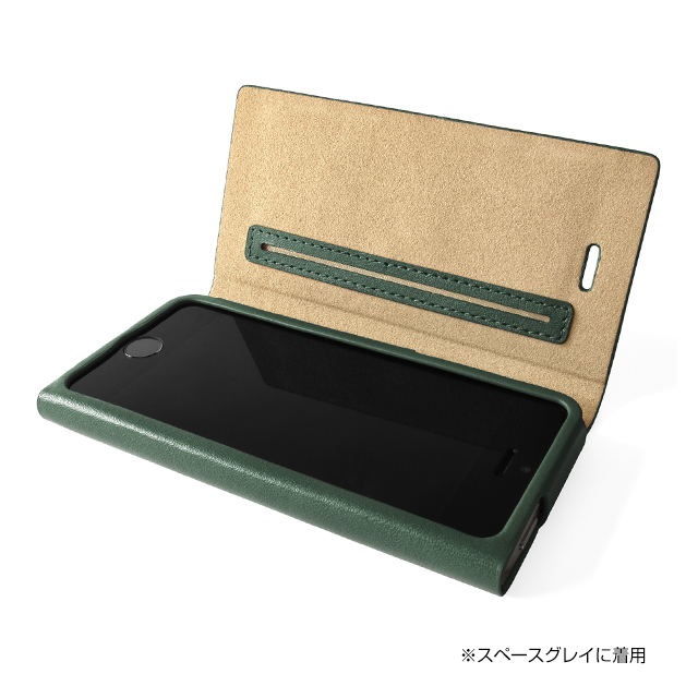 【iPhone5s/5 ケース】One-Sheet Leather Case グリーンサブ画像