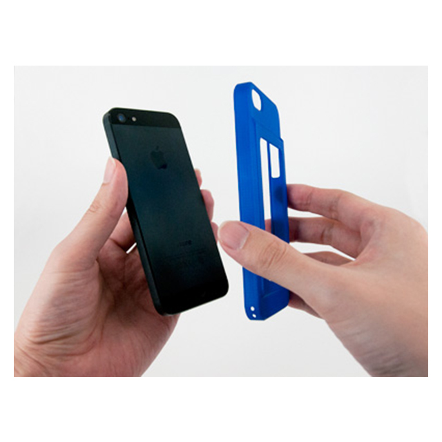 【iPhone5s/5 ケース】Bluevision OsaifuSlim for iPhone 5s/5 Light Blueサブ画像