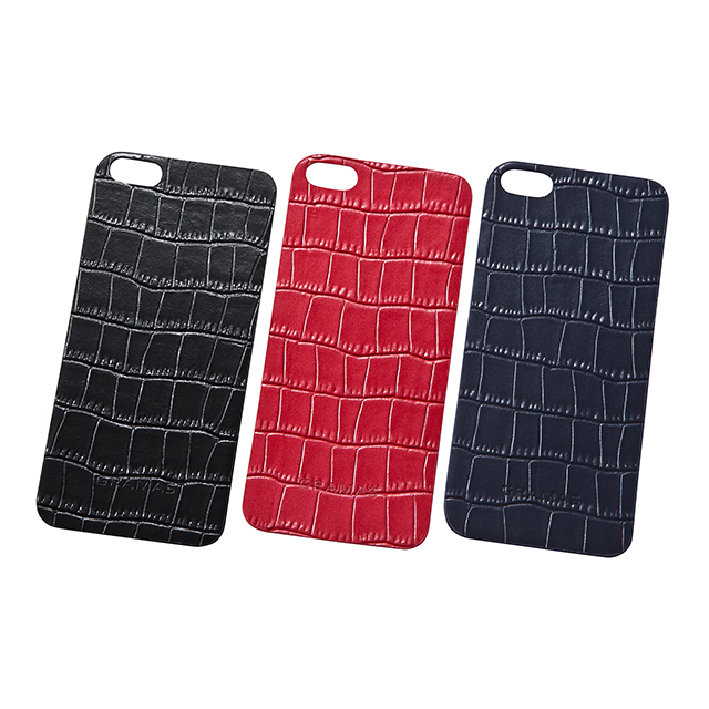 【iPhone5s/5 スキンシール】Crocodile type Leather Panel ブラックgoods_nameサブ画像