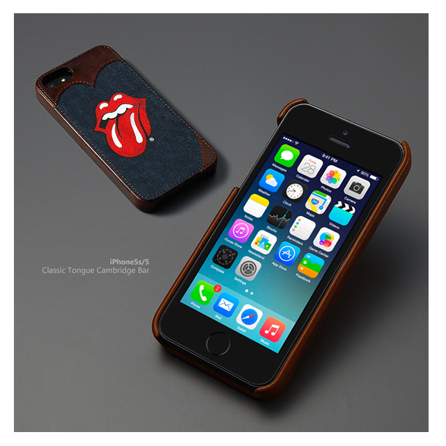 【iPhoneSE(第1世代)/5s/5 ケース】Rolling Stones Classic Tongue Cambridge Bar (オレンジ)サブ画像