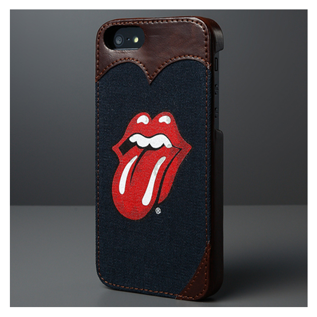 【iPhoneSE(第1世代)/5s/5 ケース】Rolling Stones Classic Tongue Cambridge Bar (ネイビー)goods_nameサブ画像