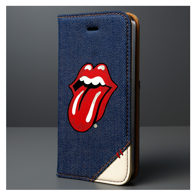 【iPhoneSE(第1世代)/5s/5 ケース】Rolling Stones Classic Tongue Denim Diarygoods_nameサブ画像