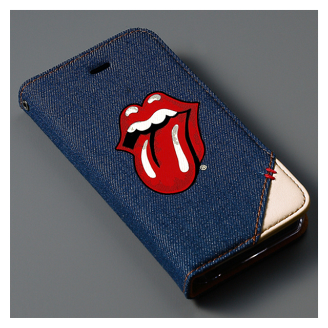 【iPhoneSE(第1世代)/5s/5 ケース】Rolling Stones Classic Tongue Denim Diarygoods_nameサブ画像