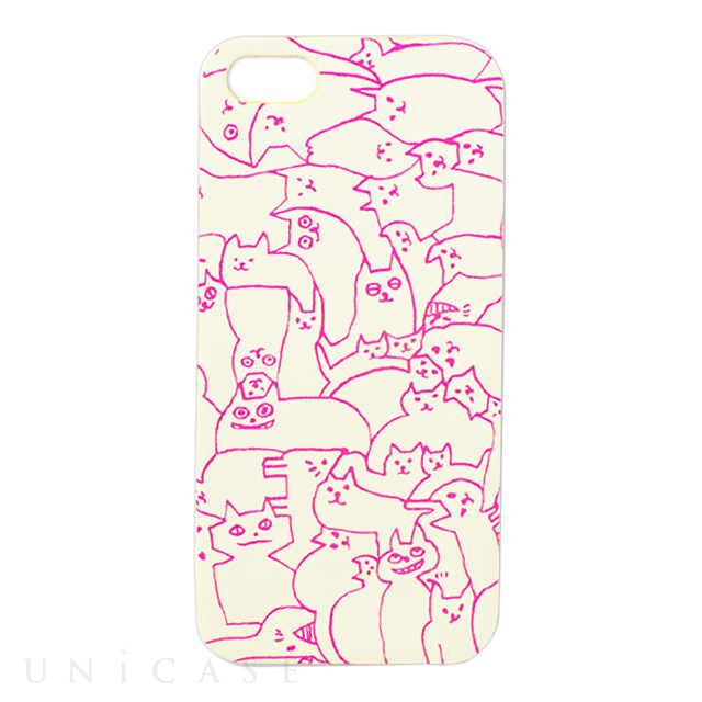 【iPhoneSE(第1世代)/5s/5 ケース】iPhone Case NEKO PUZZLE WH S