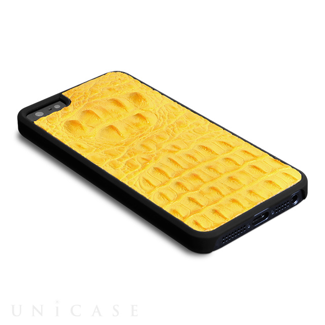 【iPhone5s/5 ケース】動物皮モンスターケース Monster-Crocodile イエロー