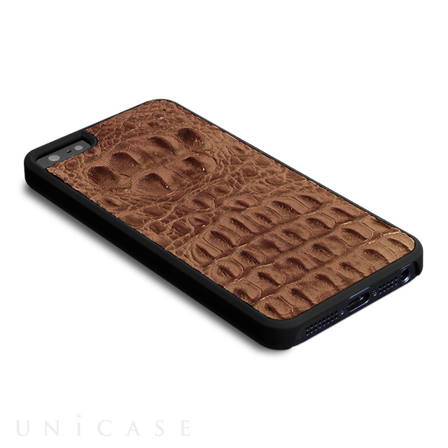 【iPhone5s/5 ケース】動物皮モンスターケース Monster-Crocodile コーヒー