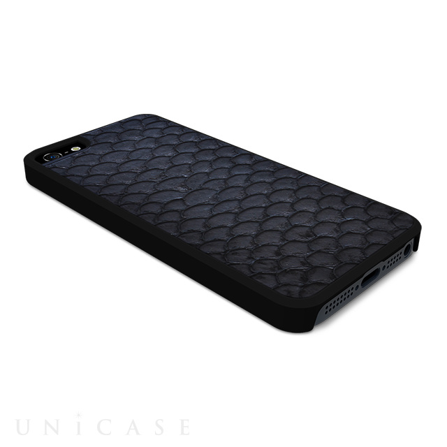 【iPhone5s/5 ケース】動物皮モンスターケース Monster-Grass carp ブラック