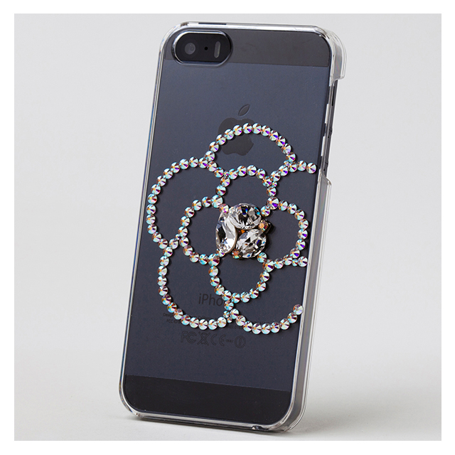 【iPhoneSE(第1世代)/5s/5 ケース】Bijou Camellia ～Point～ Crystalサブ画像