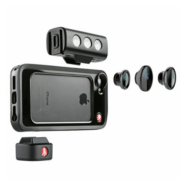 【iPhone5s/5 ケース】KLYP+ バンパー ブラック ＆ レンズ3枚セット/SMT LED/三脚アタッチメントサブ画像