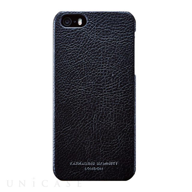 【iPhone5s/5 ケース】KATHARINE HAMNETT LONDON Leather Cover Set (Black)