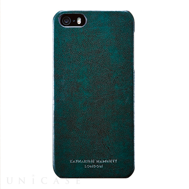【iPhone5s/5 ケース】KATHARINE HAMNETT LONDON Leather Cover Set (Green)