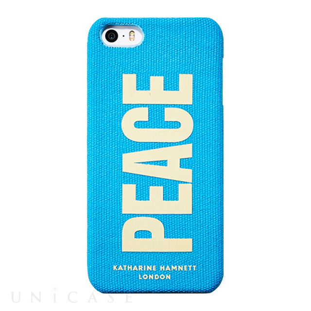 【iPhone5s/5 ケース】KATHARINE HAMNETT LONDON Fabric Cover Set (Blue)