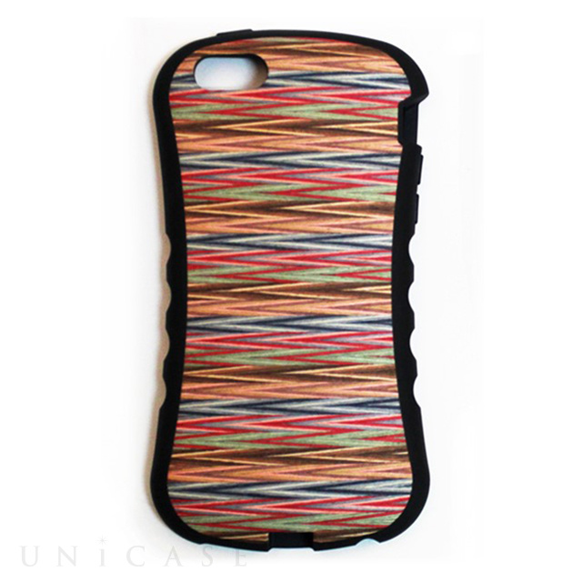 【iPhoneSE(第1世代)/5s/5 ケース】WOOD SKIN CASE Rainbow Check