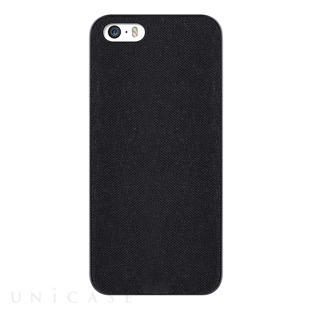 【iPhone5s/5 ケース】OZAKI O!coat Canvas Slim Light Black