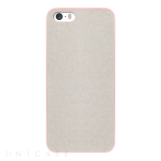 【iPhone5s/5 ケース】OZAKI O!coat Canvas Slim Light Pink