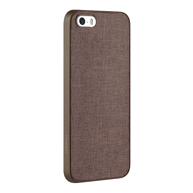 【iPhone5s/5 ケース】OZAKI O!coat Canvas Slim Light Brownサブ画像