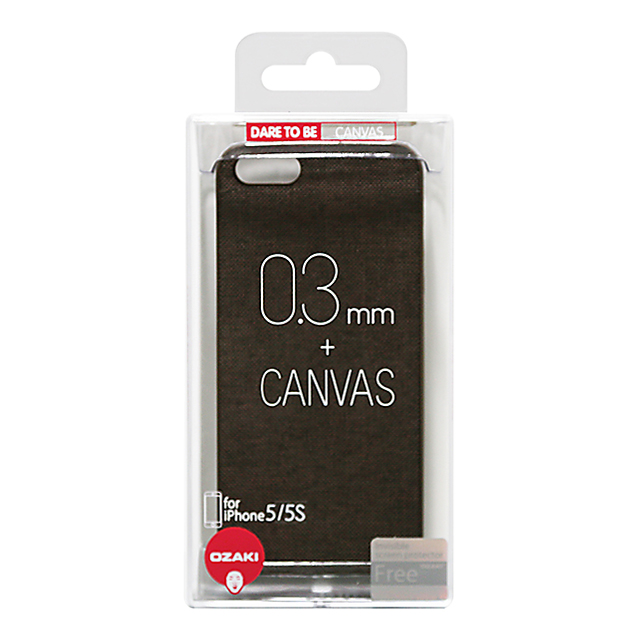 【iPhone5s/5 ケース】OZAKI O!coat Canvas Slim Light Brownサブ画像