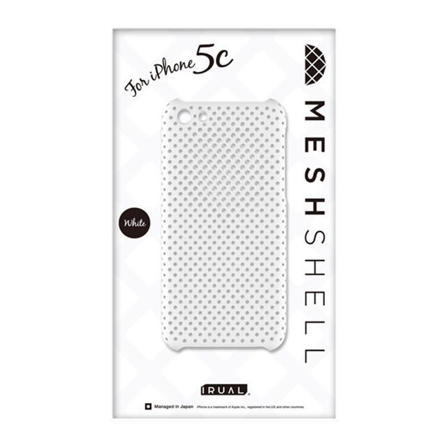 【iPhone5c ケース】MESH SHELL CASE MAT WHITEサブ画像