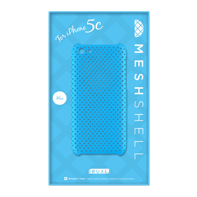 【iPhone5c ケース】MESH SHELL CASE MAT BLUEサブ画像