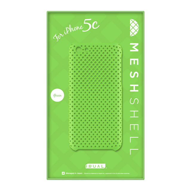 【iPhone5c ケース】MESH SHELL CASE MAT GREENサブ画像