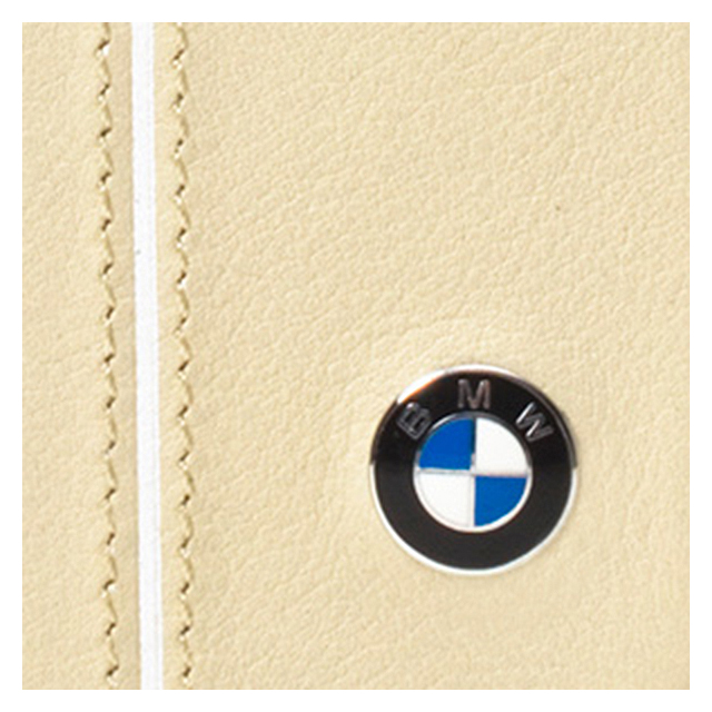 【iPhone5s/5 ケース】BMW Genuine Leather Flap Case (Cream Beige)サブ画像