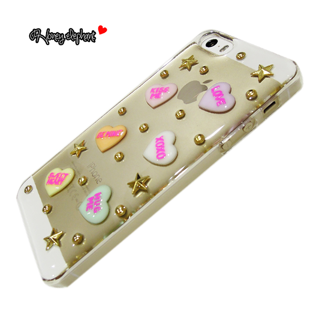 【iPhone5s/5 ケース】candy heart クリアスタッズサブ画像