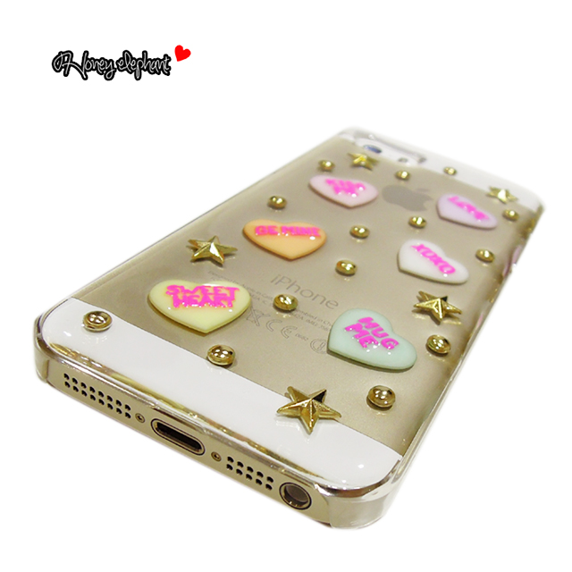 【iPhone5s/5 ケース】candy heart クリアスタッズgoods_nameサブ画像