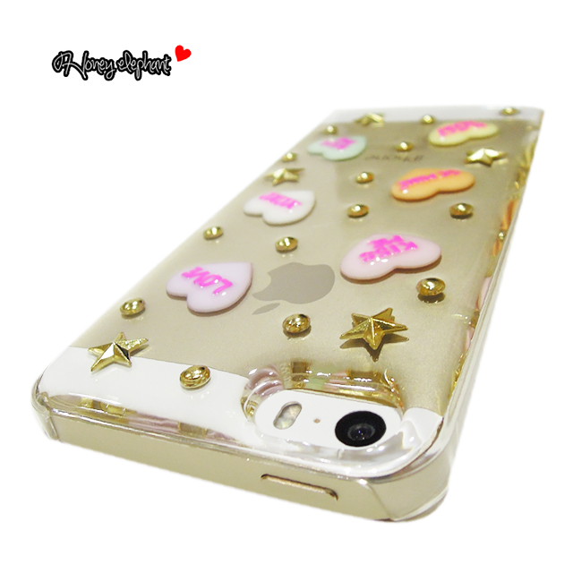 【iPhone5s/5 ケース】candy heart クリアスタッズgoods_nameサブ画像