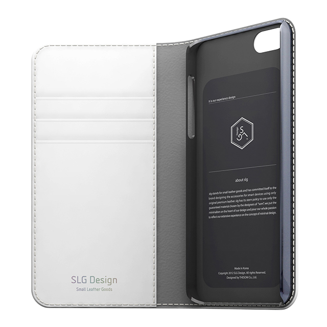 【iPhoneSE(第1世代)/5s/5 ケース】D5 Edition Calf Skin Leather Diary (ホワイト)サブ画像