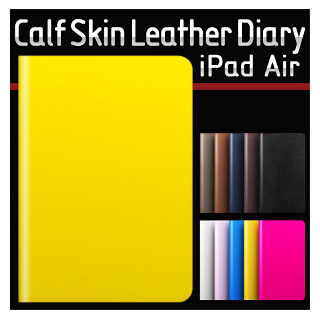 【iPad(9.7inch)(第5世代/第6世代)/iPad Air(第1世代) ケース】D5 Calf Skin Leather Diary (ホワイト)サブ画像