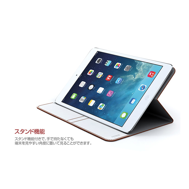 【iPad(9.7inch)(第5世代/第6世代)/iPad Air(第1世代) ケース】D5 Calf Skin Leather Diary (ホワイト)goods_nameサブ画像