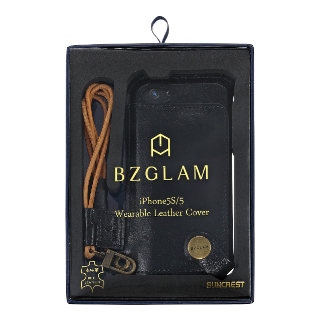 【iPhone5s/5 ケース】BZGLAM Wearable Leather Cover ブラックgoods_nameサブ画像