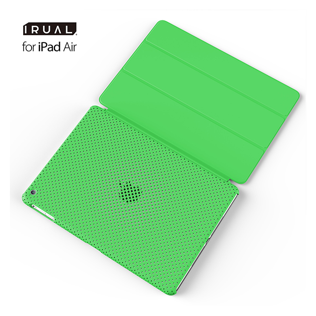 【iPad Air(第1世代) ケース】MESH SHELL CASE MAT GREENサブ画像