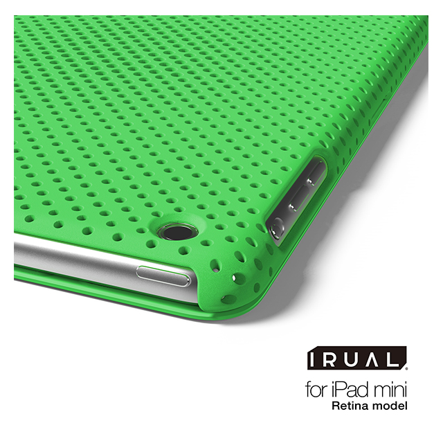 【iPad mini3/2 ケース】MESH SHELL CASE MAT GREENサブ画像