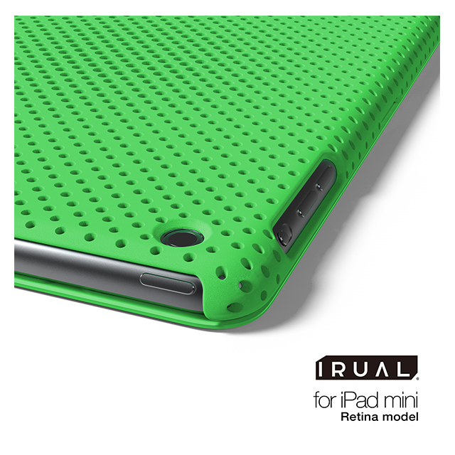 【iPad mini3/2 ケース】MESH SHELL CASE MAT GREENサブ画像