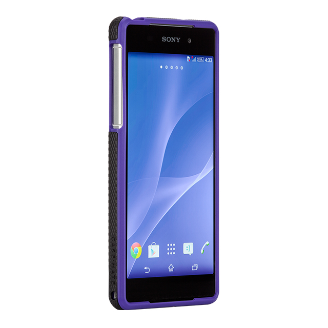 【XPERIA Z2 ケース】Hybrid Tough Case Black/Purpleサブ画像