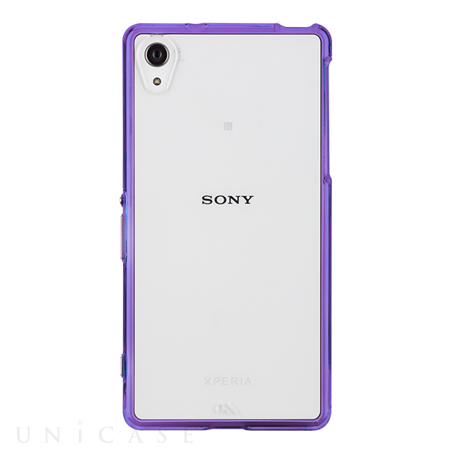 【XPERIA Z2 ケース】Hybrid Tough Naked Case Clear/Purple