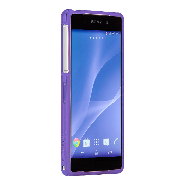 【XPERIA Z2 ケース】Hybrid Tough Naked Case Clear/Purpleサブ画像