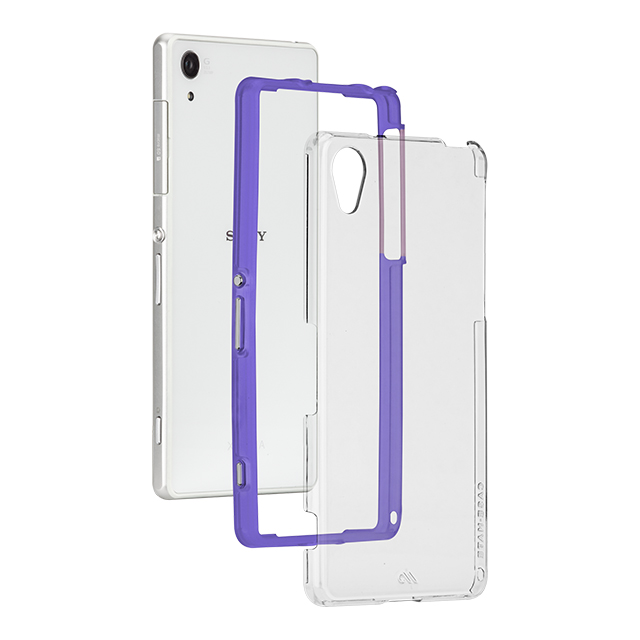 【XPERIA Z2 ケース】Hybrid Tough Naked Case Clear/Purpleサブ画像