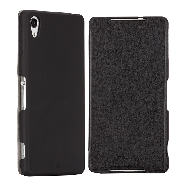 【XPERIA Z2 ケース】Slim Folio Case Blackサブ画像