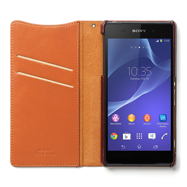 【XPERIA Z2 ケース】Prestige Signature Diary サンドベージュサブ画像