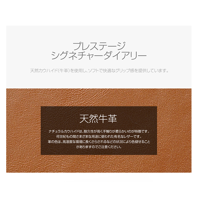 【XPERIA Z2 ケース】Prestige Signature Diary サンドベージュサブ画像