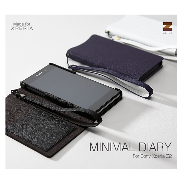 【XPERIA Z2 ケース】Prestige Minimal Diary (ホワイト)サブ画像